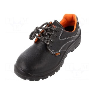 Shoes | Size: 44 | black | leather | with metal toecap | 7241EN