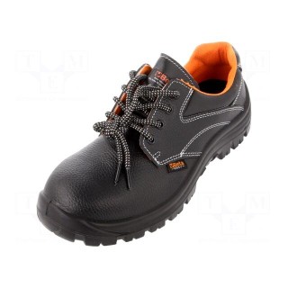 Shoes | Size: 45 | black | leather | with metal toecap | 7241EN