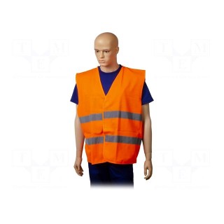 Reflection waistcoat | Size: XL | orange | Mounting: bur