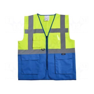 Reflection waistcoat | Size: L | yellow-blue | warning