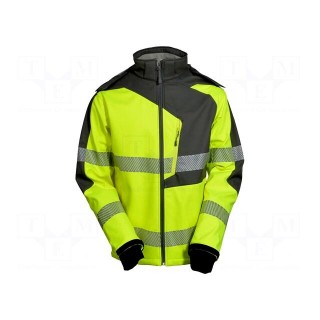 Softshell jacket | Size: L | fluorescent yellow-grey | warning