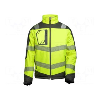 Softshell jacket | Size: XL | fluorescent yellow-grey | warning