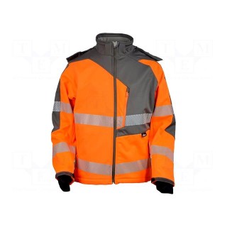Softshell jacket | Size: XL | orange-grey | warning