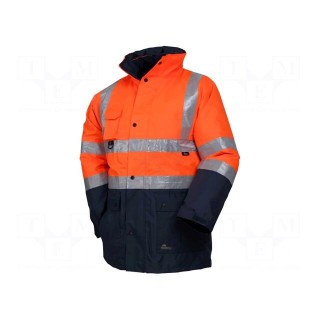 Work jacket | Size: XXL | orange-navy blue | warning,all-season