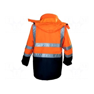 Work jacket | Size: L | orange-navy blue | warning,all-season