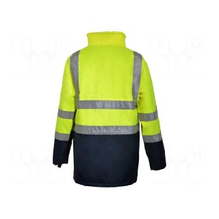 Work jacket | Size: XXXXL | yellow-navy blue | warning,all-season