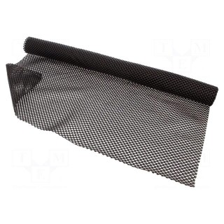 Bench mat | Width: 0.6m | L: 1.2m | foam,PVC | black | antislip | GripSafe