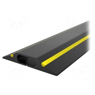 Cable protector | Width: 83mm | L: 3m | PVC | H: 14mm | yellow-black