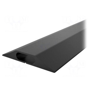 Cable protector | Width: 83mm | L: 3m | PVC | H: 14mm | black | CablePro GP