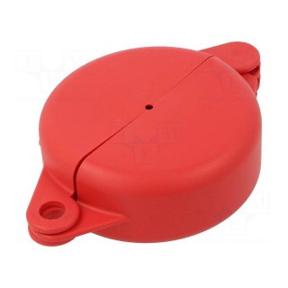 Gate valve lockout | Mat: polypropylene | Colour: red | 25.4÷63.5mm