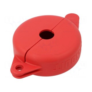Gate valve lockout | Mat: polypropylene | Colour: red | 25.4÷63.5mm