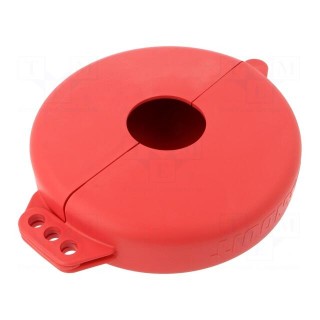 Gate valve lockout | Mat: polypropylene | Colour: red | 63.5÷165.1mm