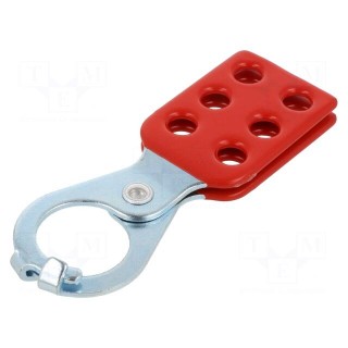 Lock off hasp | possibility to put 6 padlocks | L: 117.3mm | steel