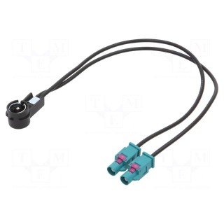 Antenna adapter | Fakra plug x2,ISO plug angled