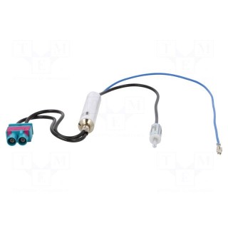 Antenna separator | DIN plug,Fakra double socket | Audi