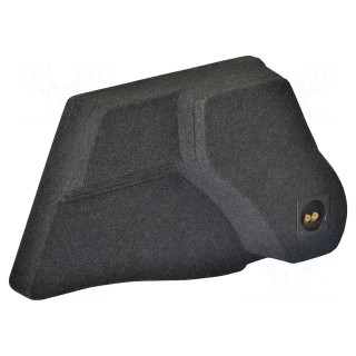 Car loudspeaker enclosure | MDF | black melange | textil | 250mm | BMW