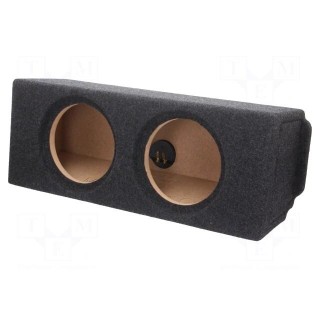Car loudspeaker enclosure | MDF | black melange | textil | 16l | 200mm
