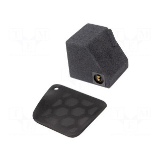 Car loudspeaker enclosure | MDF | black melange | textil | 200m | Audi