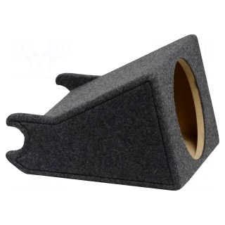 Car loudspeaker enclosure | MDF | black melange | textil | 8l | 200mm