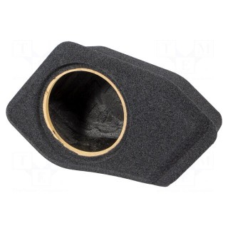 Car loudspeaker enclosure | MDF | black melange | textil | 200mm