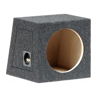 Car loudspeaker enclosure | MDF | black melange | textil | 20l | 250mm