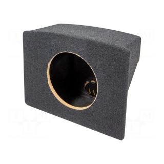 Car loudspeaker enclosure | MDF | black melange | textil | 250mm