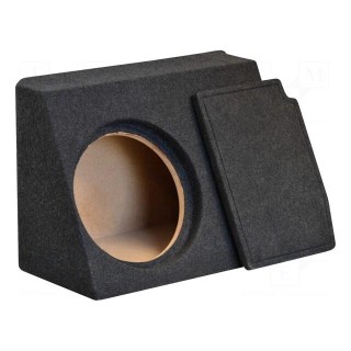 Car loudspeaker enclosure | MDF | black melange | textil | 28l | 300mm