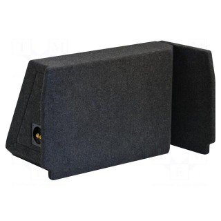 Car loudspeaker enclosure | MDF | black melange | textil | 300mm