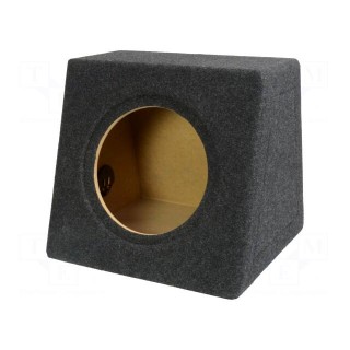 Car loudspeaker enclosure | MDF | black melange | textil | 30l | 250mm