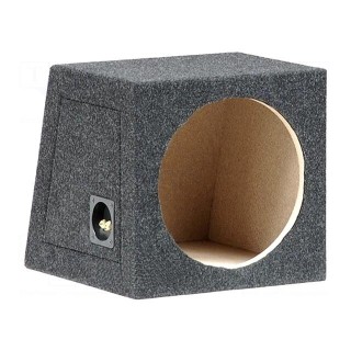 Car loudspeaker enclosure | MDF | black melange | textil | 300mm