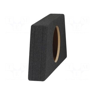 Car loudspeaker enclosure | MDF | black | textil | 250mm | Øhole: 232mm
