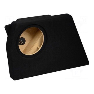 Car loudspeaker enclosure | MDF | black | textil | 17l | 250mm | 286mm