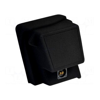 Car loudspeaker enclosure | MDF | black | textil | 250mm | Mitsubishi