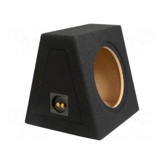 Car loudspeaker enclosure | MDF | black | textil | 20l | 250mm