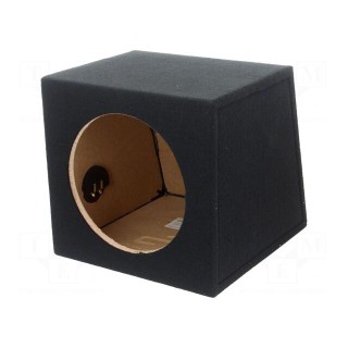 Car loudspeaker enclosure | MDF | black | textil | 20l | 250mm