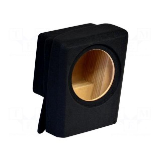 Car loudspeaker enclosure | MDF | black | textil | 250mm | Mitsubishi