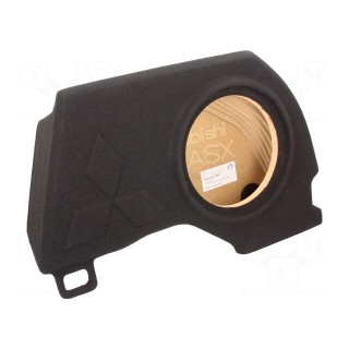 Car loudspeaker enclosure | MDF | black | textil | 20l | 250mm | 272mm