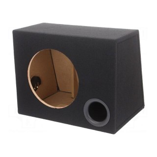 Car loudspeaker enclosure | MDF | black | textil | 25l | 250mm