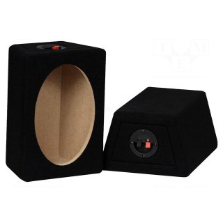 Car loudspeaker enclosure | MDF | black | textil | 3.6l | 6x9"