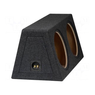Car loudspeaker enclosure | MDF | black | textil | 30+30l | 300mm