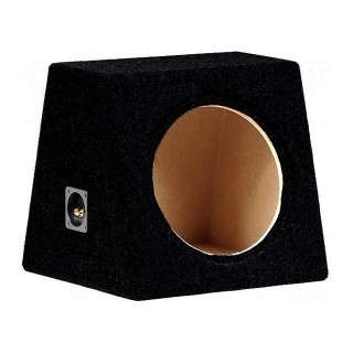 Car loudspeaker enclosure | MDF | black | textil | 300mm | Øhole: 282mm