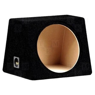 Car loudspeaker enclosure | MDF | black | textil | 380mm | Øhole: 352mm