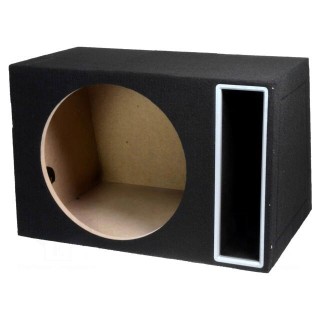 Car loudspeaker enclosure | MDF | black | textil | 70l | 380mm