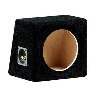 Car loudspeaker enclosure | MDF | black | textil | 200mm | Øhole: 182mm