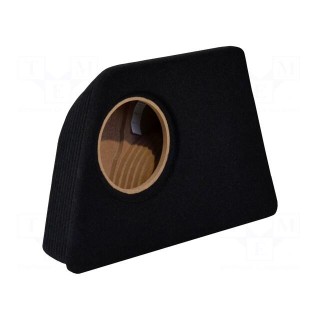 Car loudspeaker enclosure | MDF | black | textil | 9l | 200mm | 222mm