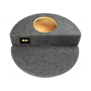 Car loudspeaker enclosure | MDF | gray melange | textil | 10l | 200mm