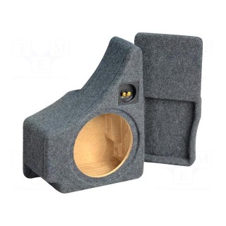Car loudspeaker enclosure | MDF | gray melange | textil | 250mm | BMW