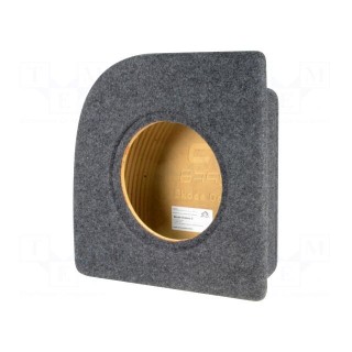 Car loudspeaker enclosure | MDF | gray melange | textil | 15l | 250mm