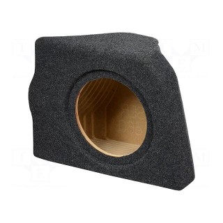Car loudspeaker enclosure | MDF | gray melange | textil | 17l | 250mm