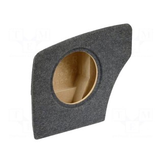 Car loudspeaker enclosure | MDF | gray melange | textil | 300mm | VW